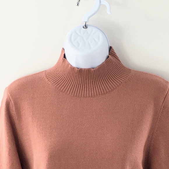 Roller Rabbit Womens Sweater Cashmere Blend 2fer Mock Neck 3/4 Sleeve Sz M - Picture 3 of 11